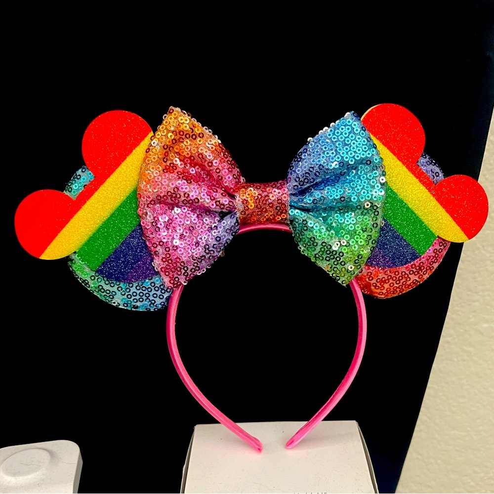 Pride Rainbow Mickey/Minnie Ears NWOT